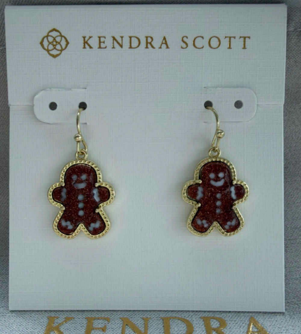 Kendra Scott Gingerbread Man Drop Earrings